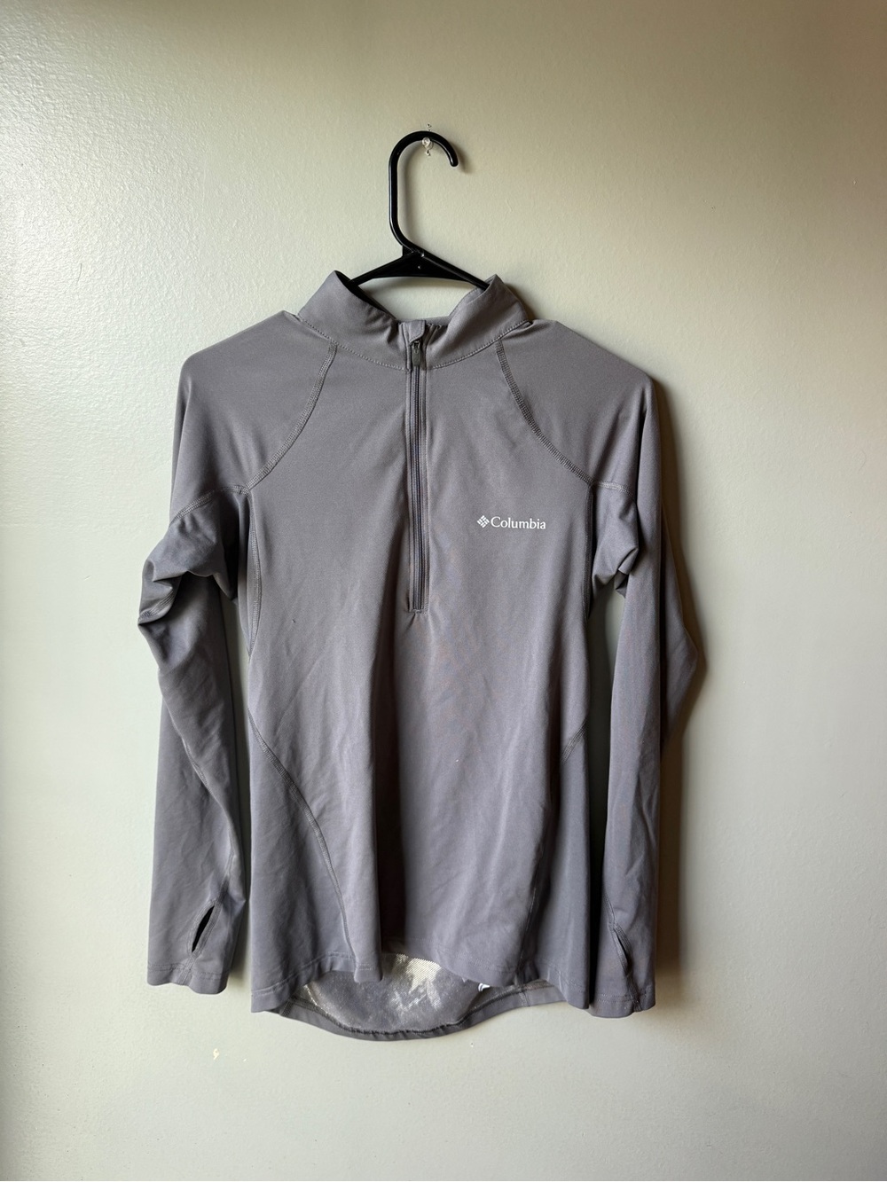 Columbia Gray Half Zip Performance Pullover โ Womenโs Small